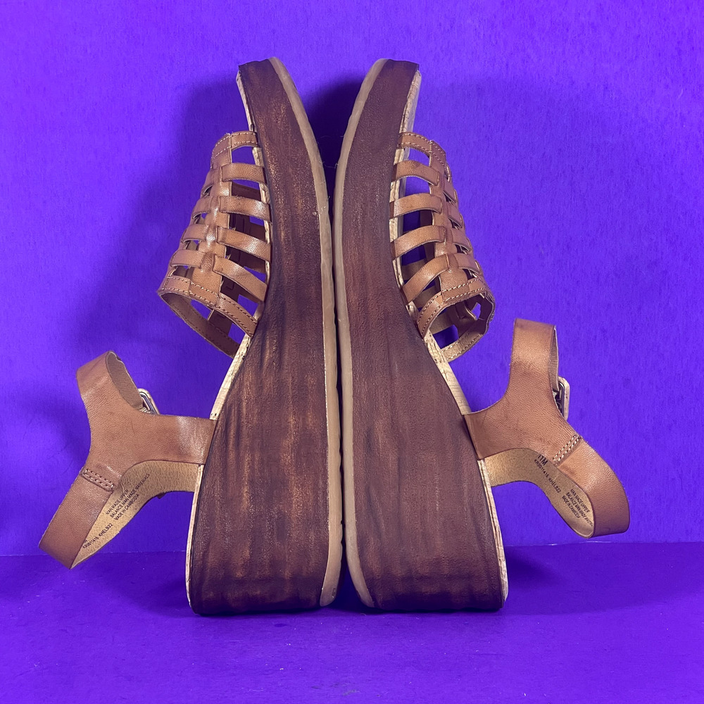Korks-Ease Women's Size 11 M Marley Tan Ankle Strap Platform Wedges Sandals-NEW - Picture 6 of 8
